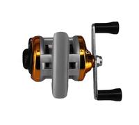 Canna da Pesca Fissa Telescopica Pesca sul ghiaccio Piccolo attrezzo portatile Uso apto para la pesca Con ruota da con lenza(55cm rod,Golden)