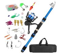 Canna Da Pesca Per Bambini - Canna Telescopica Da 1,8 Metri - Attrezzatura di Iniziazione con Mulinello Girante e Borsa di Stoccaggio, Set Introduzione per Giovani Principianti