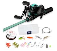Canna da Pesca per Esche Telescopica, 2,4 m | Porta a vite, Combo Canna , Attività di pesca, Per Giovani pescatori