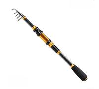 Canna da pesca per pesca in mare con lunghezza telescopica regolabile da 1 8 m a 3 0 m, anelli rinforzati in metallo e antideflagranti per un lancio stabile e affidabile (1,8 m)