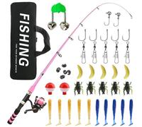 Canna da pesca per set di canne da pesca per principianti, kit portatile