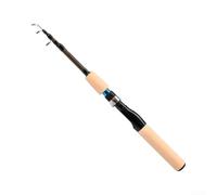 Canna da pesca per zattera in carbonio, leggera e resistente, punta rinforzata con mulinello rinforzato, impugnatura in EVA antiscivolo, anelli in metallo che dissipa il calore (120 cm)