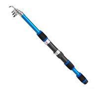 Canna da pesca portatile a 5 sezioni, design telescopico, lunghezza 173 cm, leggera, 100 g, ideale per avventure di pesca (blu)