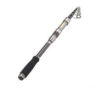 Canna da Pesca Portatile in Fibra di Carbonio, 1 8m/2 1m Lunghezza Regolabile, Liscia Casting per tutte le Condizioni di Acqua con Comoda Impugnatura EVA (2.1m)