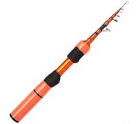 Canna da pesca retrattile in fibra di carbonio con anelli Fuji 0, asta compatta da 38 cm, per bocca di cavallo, pesce occhi rossi, design pieghevole con borsa per attrezzatura, 1-P (manico dritto)