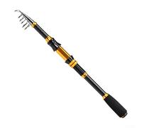 Canna da pesca spinning in fibra di carbonio con manico in EVA, design a sezione corta, rinforzo in metallo e anello a prova di esplosione, guida liscia per prestazioni di pesca migliorate (2.1)