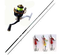 Canna Da Pesca Spinning Trota Fiume Lago Cucchiaini Artificiali Mulinello Filo