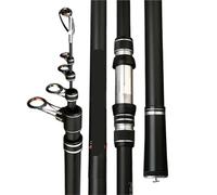 Canna da pesca telescopica 2.7/3.0/3.6/4.2/4.5/5.0m Canna da lancio a distanza Spinning Power 5-300g Canna da baitcasting in carbonio for surfcasting per la pesca, i viaggi(4.5m)