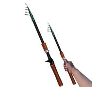 Canna da pesca telescopica, canna da pesca da viaggio, attrezzatura da pesca con canna da baitcasting, canne da viaggio con impugnatura comoda, attrezzatura da pesca, sensibile alla risposta per