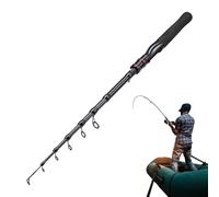 Canna da pesca telescopica - Canna da viaggio portatile, canna da lancio | leggero supporto per un facile trasporto all'aperto, design durevole offre un'esperienza di avvolgimento fluida per fiume