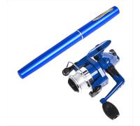 Canna da pesca telescopica compatta a forma di penna con mulinello - Portatile, ideale per viaggi e pesca occasionale B
