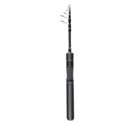 Canna da pesca telescopica con manico in carbonio e punta solida, ultraleggera per viaggiare e pescare facilmente in fiumi, torrenti e luoghi all'aperto (1,8 m)