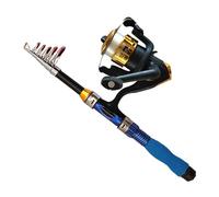 Canna da pesca telescopica d'acqua dolce, canna da pesca mulinello - Combo Canna da pesca in miniatura Spin da 1,8 m con borsa per il trasporto, kit di acqua dolce salata di mare attrezzatura da pesca