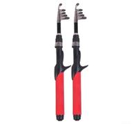Canna da pesca telescopica dal design elegante, in fibra di carbonio, adatta a tutti i tipi di pesci del mare (rosso 1,6 metri)