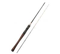 Canna da Pesca Telescopica per Zattera | composito carbonio | legno, titanio - azione morbida - 2 sezioni | per la pesca ricreativa, per la pesca a mosca