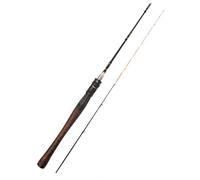 Canna da Pesca Telescopica per Zattera | composito carbonio - legno | titanio, azione morbida - 2 sezioni - per la pesca sportiva, per la pesca in barca