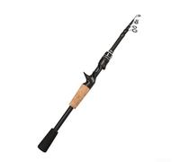 Canna da pesca telescopica portatile con manico diritto e casting, opzioni per pesca d'acqua dolce alla trota e spigola, dimensioni 1,5 m, 1,8 m, 2,1 m, in marrone cachi (L)