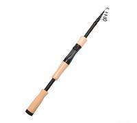 Canna da pesca telescopica portatile con manico diritto e casting, opzioni per pesca d'acqua dolce alla spigola, pesca alla trota, dimensioni 1,5 m, 1,8 m, 2,1 m, in marrone cachi (A)