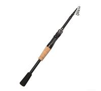 Canna da pesca telescopica portatile con manico diritto e casting, opzioni per pesca d'acqua dolce alla spigola, pesca alla trota, dimensioni 1,5 m, 1,8 m, 2,1 m, in marrone cachi (G)
