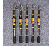 Canna da pesca telescopica regolabile per uso marittimo, che si estende da 1 8 m a 3 0 m, con componenti in metallo e rinforzo sicuro per un lancio stabile (2,4 m)