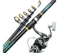 Canna da Pesca Telescopica Rigida | Materiale in carbonio, Canna Surfcasting, Pesca spigola, Per Campeggiatori