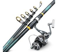 Canna da Pesca Telescopica Rigida | Materiale in carbonio, Canna Surfcasting, Pesca spigola, Per Campeggiatori