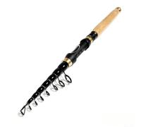 Canna da pesca telescopica ultra corta in carbonio per pesca d'acqua dolce, design pieghevole portatile costruito per resistenza e mobilità sul campo (2,4 m)