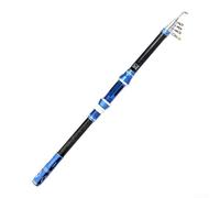 Canna da pesca telescopica ultra corta per casting in mare surf, 45 cm, design ripiegato, canna da viaggio leggera per pesca da riva e roccia (2.1 blu)