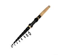 Canna da pesca telescopica ultra corta realizzata in carbonio per pesca d'acqua dolce, design pieghevole portatile per pescatori privilegiando mobilità ed efficienza (2,4 m)