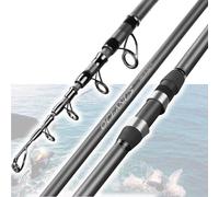 CANNA DA PESCA TELESCOPICA ULTRA LEGGERA IN FIBRA 2,7 MT MARE SPINNING LAGO