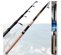 CANNA DA PESCA TELESCOPICA ULTRA LEGGERA MANICO IN SUGHERO 3 MT SPINNING MARE