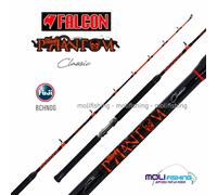 CANNA DA PESCA TRAINA COL VIVO FALCON BLACK PHANTOM ACID 7' AZ. 16 E 20 LBS FUJI