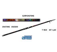 CANNA DA SURFCASTING T - REX MT 4,20 CASTING 150 /200 GR IN CARBONIO X SERRA