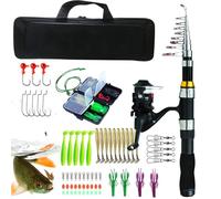 Canna da telescopica - 2,1 m e 2,3 m, Combo e mulinello, kit canna con | Canna da filare e mulinello per gli amanti della, kit da per adulti che viaggiano in acqua