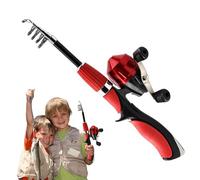 Canna da telescopica per bambini - Manico ergonomico in acciaio | Canna da allungabile, per e ragazze, giocattolo per principianti, Pasqua, compleanno, festa dei bambini, Natale, Capodanno