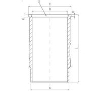 Canna del cilindro MAHLE 001 LW 00142 001 per ANTOS 10.677 2012-2018