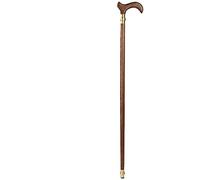 Canna di canne, stampelle anziane, bastoncino a piedi in legno massiccio, manico Walker T Lunghezza dell'anello di rame intarsiato 88 cm in base all'altezza troncata da solo, è così gentile