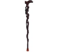Canna di canne, stampelle anziane, bastone a piedi in legno massiccio, deambulatore, nero ed ebano intagliato 89 cm di lunga durata disponibile come necessario troncate da solo è così gentile da
