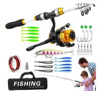 Canna E Mulinello Completi | Kit Attrezzatura Telescopica Con Borsa Trasporto | Set Canna Da - Per Surf, Molo, Mare, Lago, Fiume, Stagno, Riva, Barca, In Acqua Salata, Acqua E Sul Ghiaccio