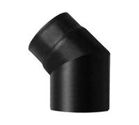 Canna fumaria Curva 45 DN 130 smaltato verniciato 600 gradi per stufa a legna tubo nero acciaio sce Made in Italy