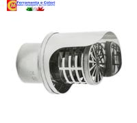CAPPA ANTIPIOGGIA TERMINALE IN ACCIAIO INOX MODELLO ORIZZONTALE D. 10 CM (38726)