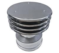 Canna fumaria parete doppia coibentata inox terminale cappello lamellare dn 80/130