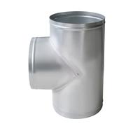 Canna fumaria raccordo a t per tubi stufe a pellet in ferro zincato a tre vie per ventilazione cucina tubo scarico fumi raccordo tee per stufa a legna vmc tubazione (OD100mm)