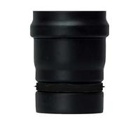 Canna fumaria Tubo nero stufa pellet smaltato giunto scomparsa adattatore maschio scomparsa femmina bicchierata DN 80 canna fumaria 600 CE Made in Italy