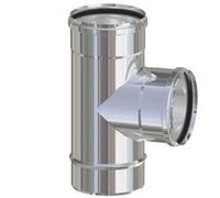 Canna Fumaria Tubo Raccordo A T-ee 90° Inox Aisi304 Fumi 80mm Stufa Pellet