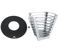 Canna Fuoco Braciere Falò Rotondo + Griglia Grillring Feuerplatte
