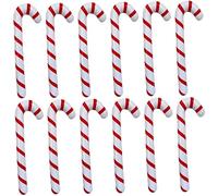 Canna gonfiabile, 12 pezzi Canne di caramelle gonfiabili 35x11 Decorazioni natalizie di canna da caramella a strisce rosse