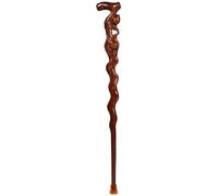 Canna in legno di legno di legno di legno di legno incisore per la testa di pesca inciso per andare a piedi dono adatto per l'anziano stampella-11.19 Woodencanes per uomini e donne è così gentile