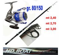 canna pesca bolentino barca mulinello 5000 kit mare orata sarago fragolino suri