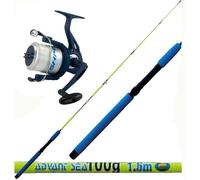 Canna Pesca Bolentino Traina Barca Mare Metri 1,50 Mulinello 6000 Kit